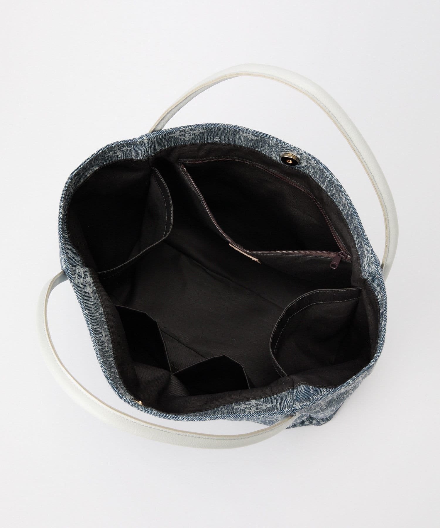 *4-6 WEEKS* (254) LIMITED EDITION Russet [Denim jacquard] Simple tote bag Indigo